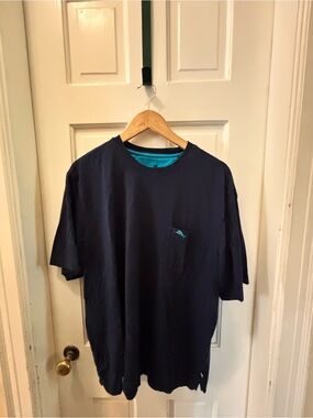 Tommy Bahama Bali Skyline pocket T-shirt Men's Navy with Teal Accent size L